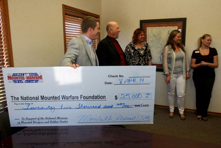 National Mounted Warfare Foundation Check Presentation
